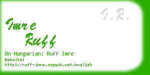 imre ruff business card